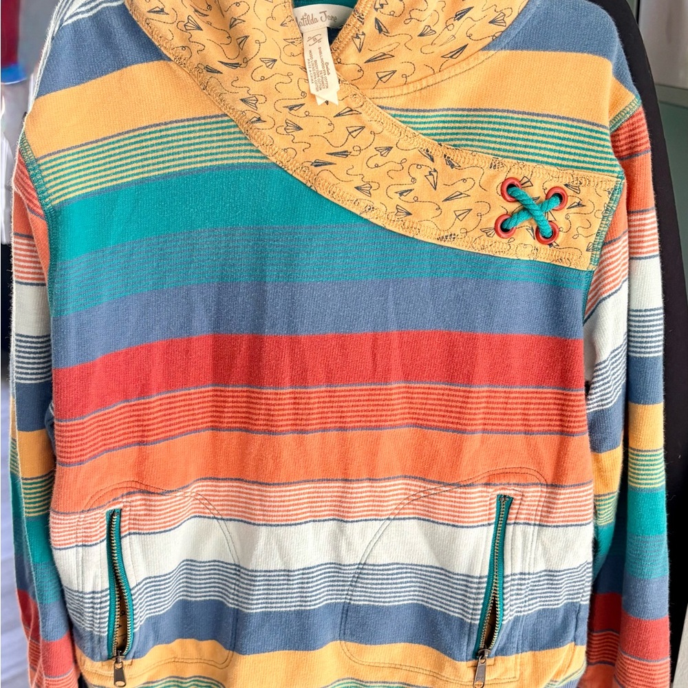 Matilda Jane Blue and Tan Patterned Top